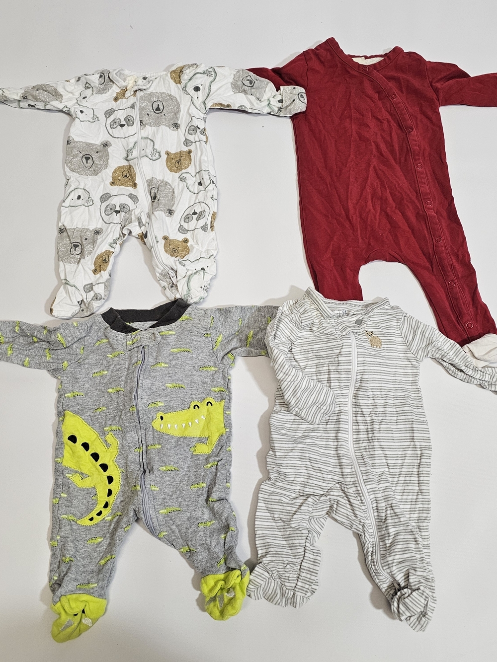Newborn 15 Piece Bundle Body Suit Footed Pajamas Nike - Picture 2 of 11